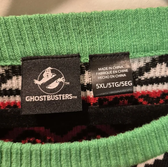 New Ghostbusters Ugly Christmas Light Up Sweater! Size 5XL - Picture 7 of 8